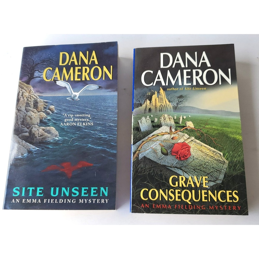 Lot of 2 Dana Cameron: Site Unseen PB Grave Consequences VTG Mystery HTF
